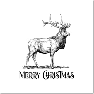 Christmas Deer Posters and Art